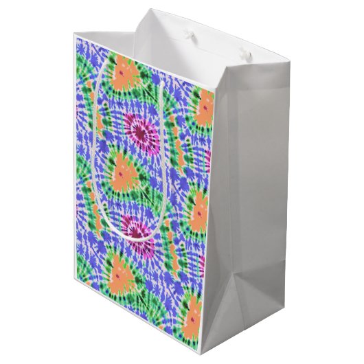 Tiedye colorful pattern medium cadeauzakje (Achterkant Gekanteld)