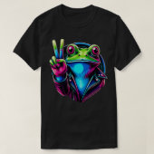 TieDye Cool Frog Hippie 3 T-shirt (Design voorkant)