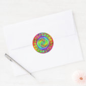 Tiedye Doel Ronde Sticker (Envelop)