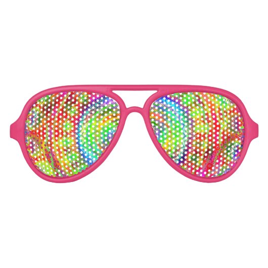 Tiedye Doelwit Aviator Zonnebril (Voorkant)