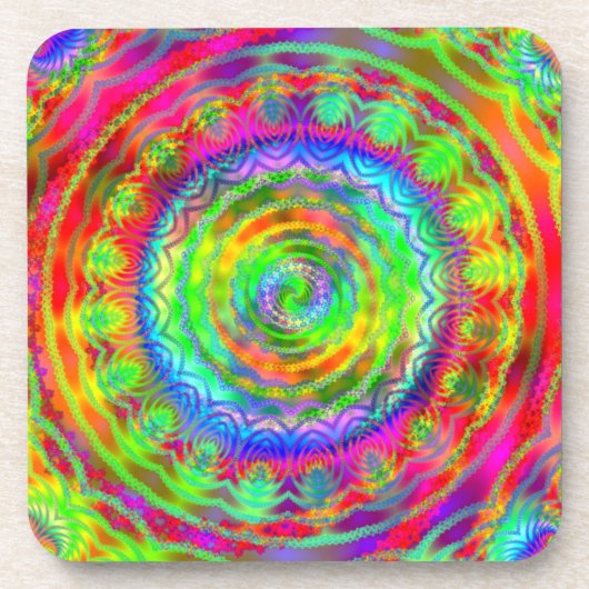 Tiedye Doelwit Bier Onderzetter (Voorkant)