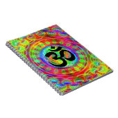 Tiedye doelwit met Om-symbool Notitieboek (Rechterzijde)