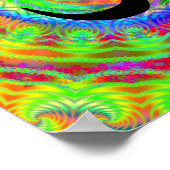 Tiedye doelwit met Om-symbool Poster (Hoek)