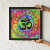 Tiedye doelwit met Om-symbool Poster