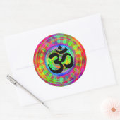 Tiedye doelwit met Om-symbool Ronde Sticker (Envelop)