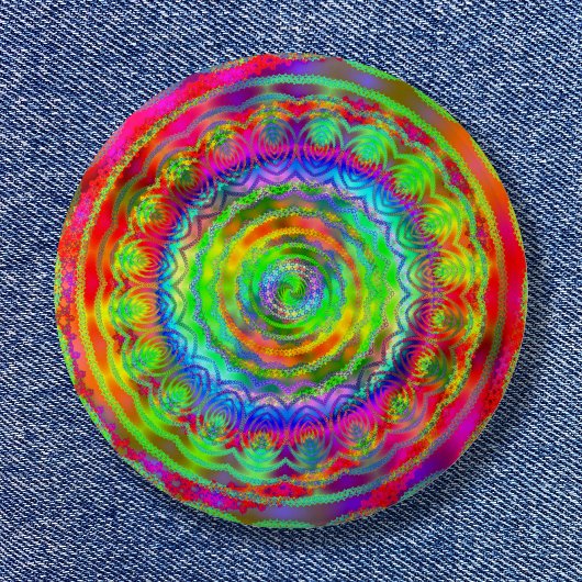 Tiedye Doelwit Ronde Button 5,7 Cm