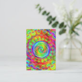 Tiedye doelwit visitekaartje (Staand voorkant)