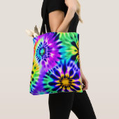 Tiedye Draaiend Patroonontwerp Tote Bag (Dichtbij)