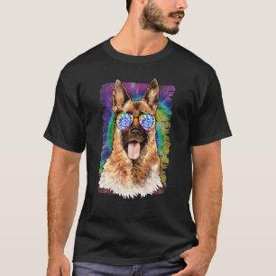Tiedye Duitse Herder GSD Waterverf Duitse Herder T-shirt