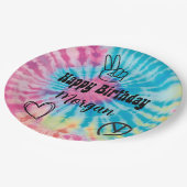 Tiedye Feestje Papieren Bordje (Gekanteld)