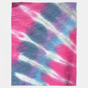 tiedye fleece blanket    largepink