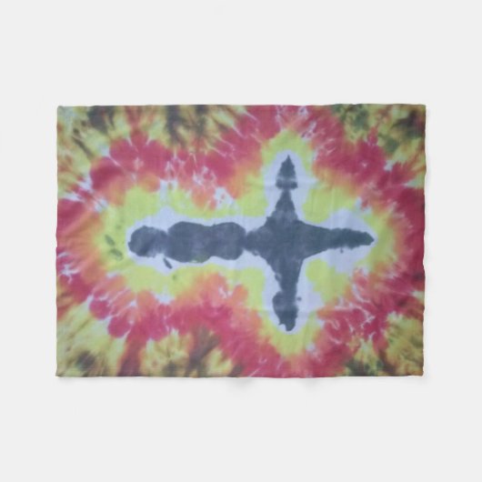 tiedye fleece deken cross (Voorkant (Horizontaal))