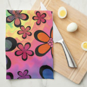 tiedye floral theedoek (Quarter Fold)
