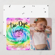 Tiedye-foto-uitnodiging