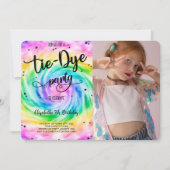 Tiedye-foto-uitnodiging Kaart (Voorkant)
