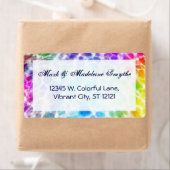 Tiedye Hippie Wavy Rainbow-effect Etiket (Insitu)