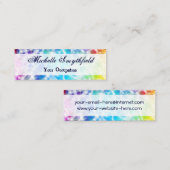 Tiedye Hippie Wavy Rainbow-effect Mini Visitekaartje (Voorkant / Achterkant)