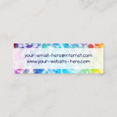 Tiedye Hippie Wavy Rainbow-effect Mini Visitekaartje (Achterkant)