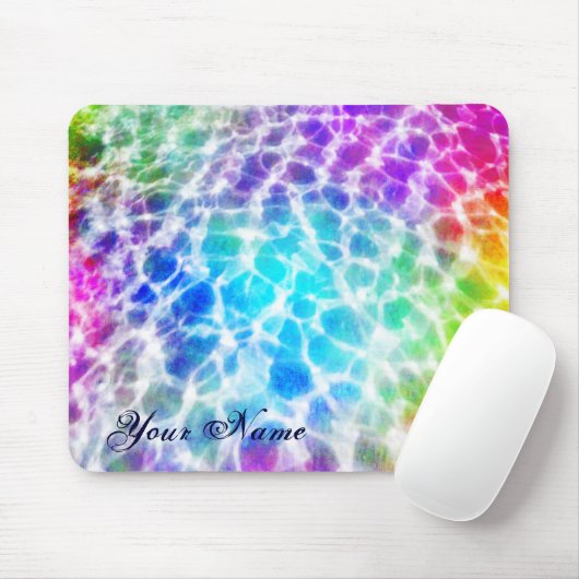 Tiedye Hippie Wavy Rainbow-effect Muismat (Met muis)