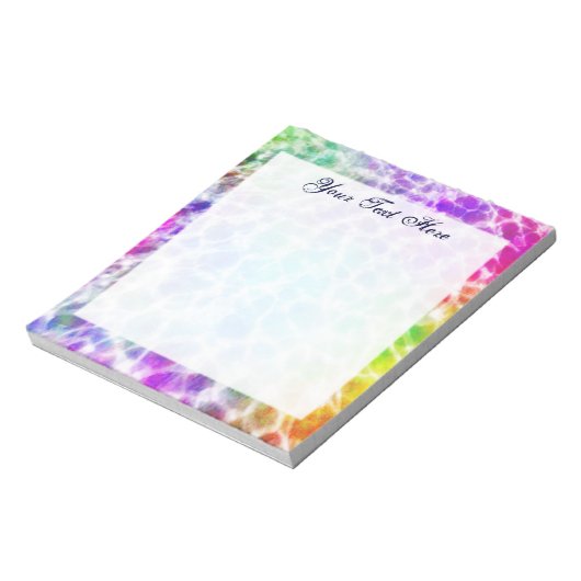 Tiedye Hippie Wavy Rainbow-effect Notitieblok (Linkerzijde)