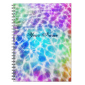 Tiedye Hippie Wavy Rainbow-effect Notitieboek (Voorkant)