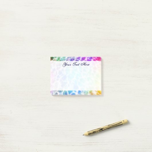 Tiedye Hippie Wavy Rainbow-effect Post-it® Notes (Op bureau)