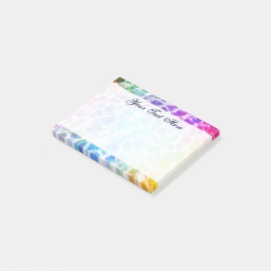 Tiedye Hippie Wavy Rainbow-effect Post-it® Notes (Schuin)