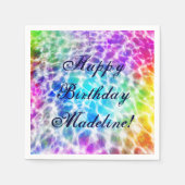 Tiedye Hippie Wavy Rainbow-effect Servetten (Voorkant)