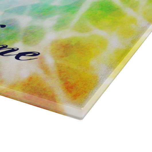 Tiedye Hippie Wavy Rainbow-effect Snijplank (Hoek)