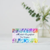 Tiedye Hippie Wavy Rainbow-effect Visitekaartje (Staand voorkant)