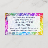 Tiedye Hippie Wavy Rainbow-effect Visitekaartje (Achterkant)