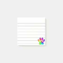 Tiedye Hond Pootafdruk Grafisch Gelijnd 3x3 Post-it® Notes