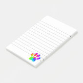 Tiedye Hond Pootafdruk Grafisch Gelinieerd Post-it® Notes (Schuin)