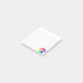 Tiedye hondenpootafdruk grafisch gevoerd 3x3 post-it® notes (Schuin)