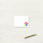 Tiedye hondenpootafdruk grafisch post-it® notes (Op bureau)