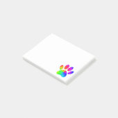 Tiedye hondenpootafdruk grafisch post-it® notes (Schuin)