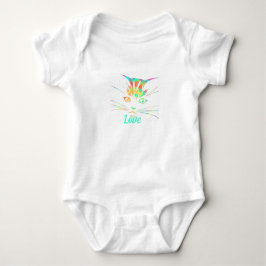 Tiedye kattengezicht baby body romper