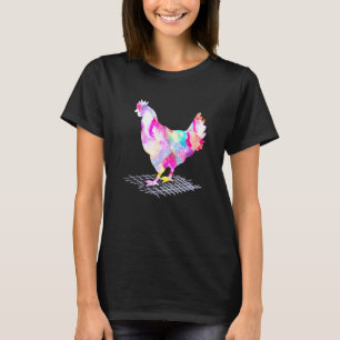 Tiedye kip hippie kippen boer hobbyboerderij t-shirt