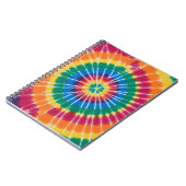 Tiedye, levendig gekleurd, notitieboek (Linkerzijde)