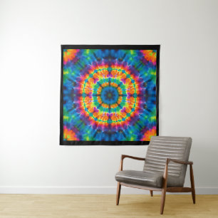 Tiedye, levendig gekleurd, wandtapijt wandkleed