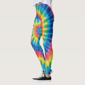 Tiedye, levendig gekleurde, leggings (Links)