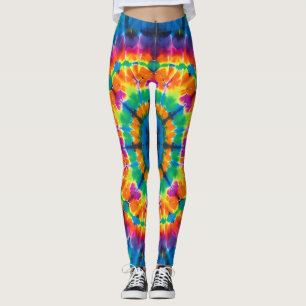 Tiedye, levendig gekleurde leggings