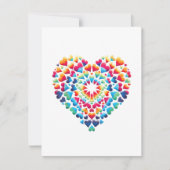 Tiedye met levendig hart aankondiging (Voorkant)