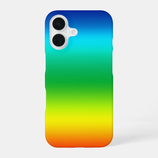 Tiedye midden spectrum kleuren iPhone 16 hoesje (Achterkant)