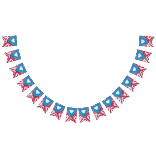 tiedye - partij bundelbanner puerto rico flag vlaggetjes (Alle)