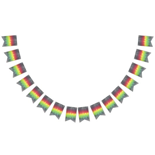 Tiedye partij bunting banner Rasta 2 (Alle)