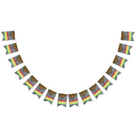 Tiedye party bunting banner Rasta 1