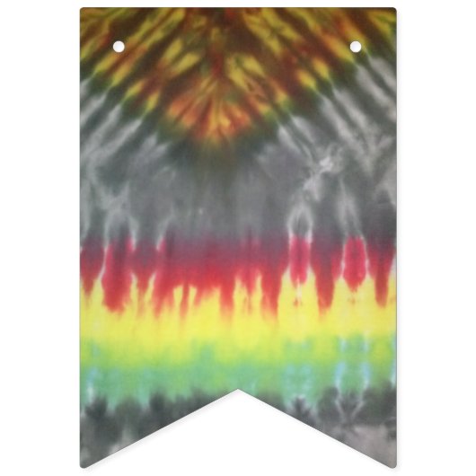 Tiedye party bunting banner Rasta 1 (Tweede vlag)