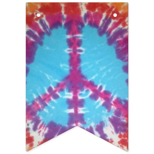 Tiedye party goot banner Vredesbord (Tweede vlag)