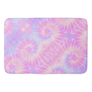 Tiedye Pastel Rainbow Spiral Hippie Tie Dye Badmat